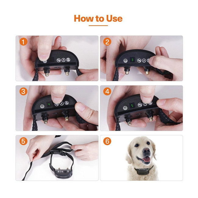 Dog No Bark Collars with Vibration and Rechargeable Anti Barking Device for All Dogs