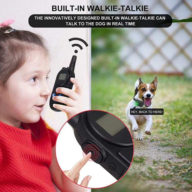 Dog Training Collar with walkie talkie Remote Control Distance Up to 2600Ft